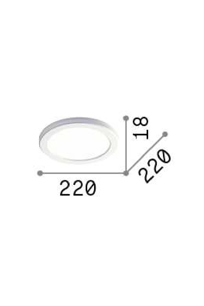   
                        
                        Точечный светильник IDEAL LUX (Италия) 10124    
                         в стиле Хай-тек.  
                        Тип источника света: встроенный led-модуль, несъемный.                         Форма: Круг.                         Цвета плафонов и подвесок: Белый.                         Материал: Пластик.                          фото 3