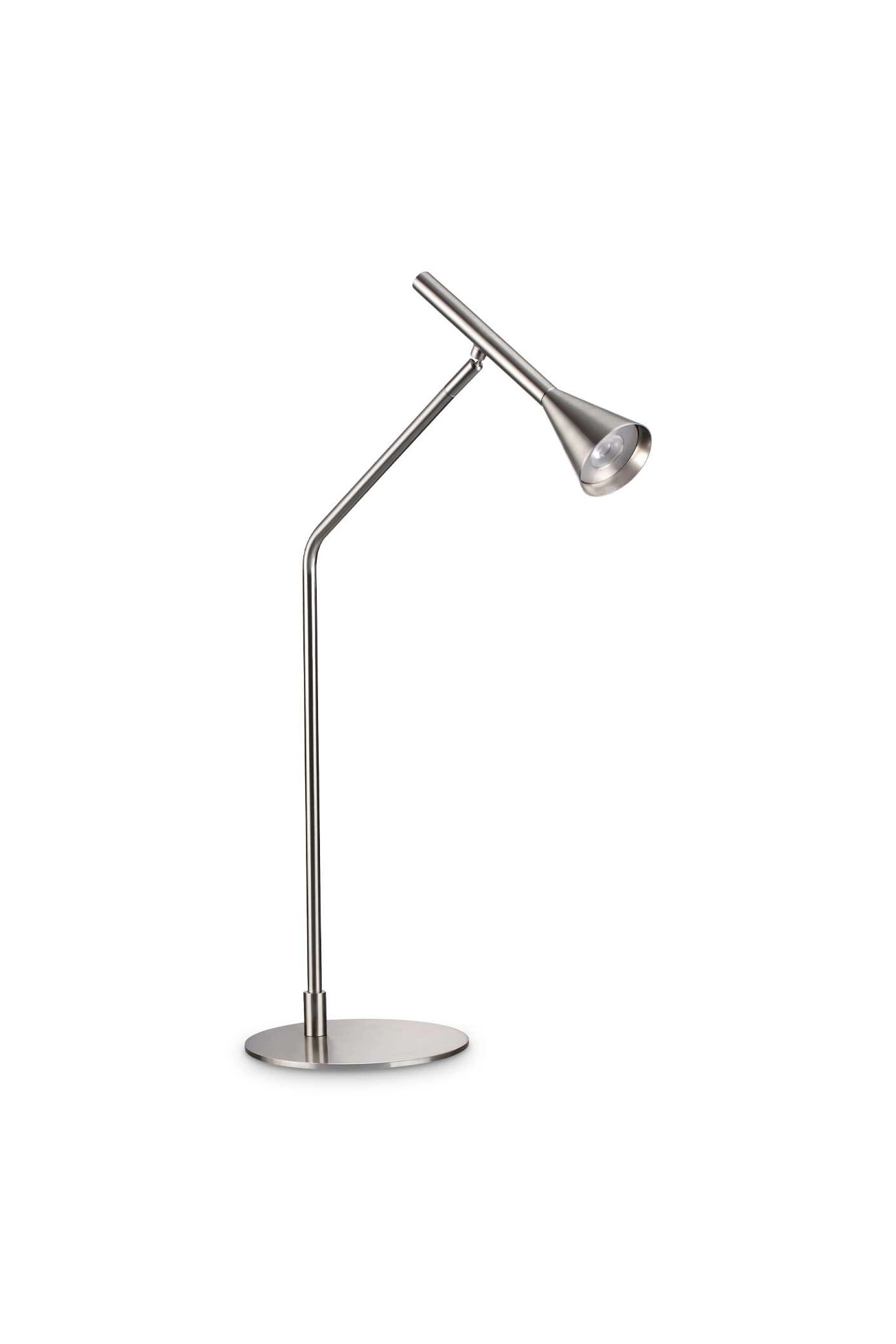   
                        
                        Настільна лампа IDEAL LUX (Італія) 10203    
                         у стилі Лофт.  
                        Тип джерела світла: вбудований led-модуль, незмінний.                                                 Кольори плафонів і підвісок: Нікель/Хром.                         Матеріал: Метал.                          фото 1