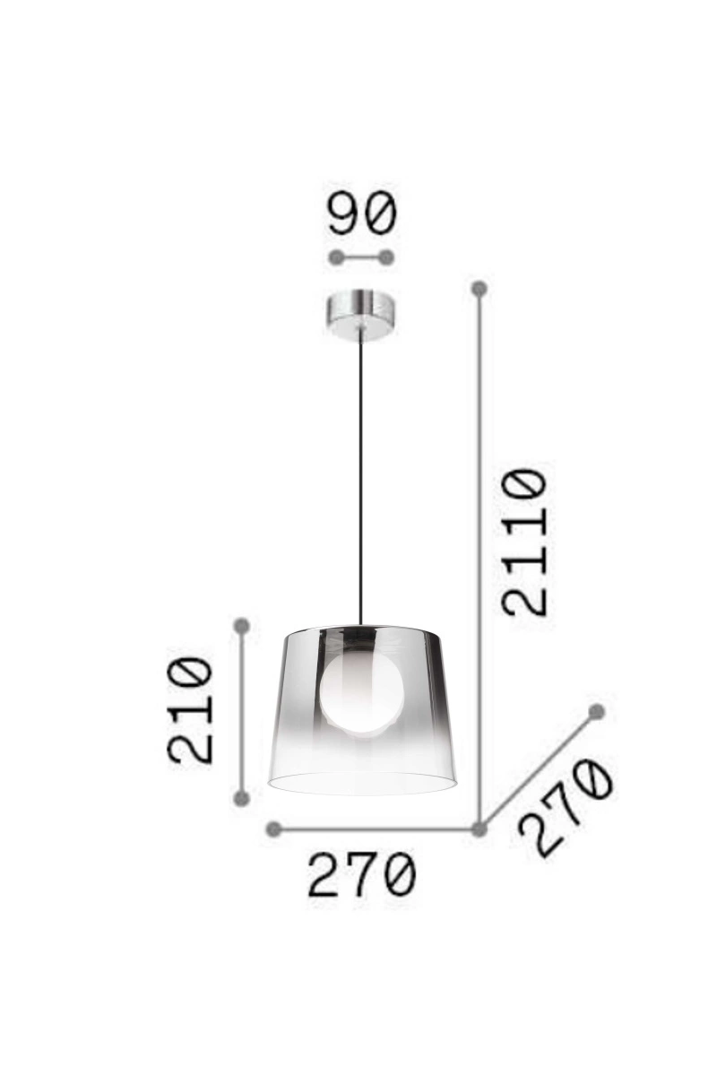   
                        
                        Люстра IDEAL LUX (Италия) 10221    
                         в стиле Модерн.  
                        Тип источника света: светодиодная лампа, сменная.                         Форма: Круг.                         Цвета плафонов и подвесок: Серый, Прозрачный.                         Материал: Стекло.                          фото 4