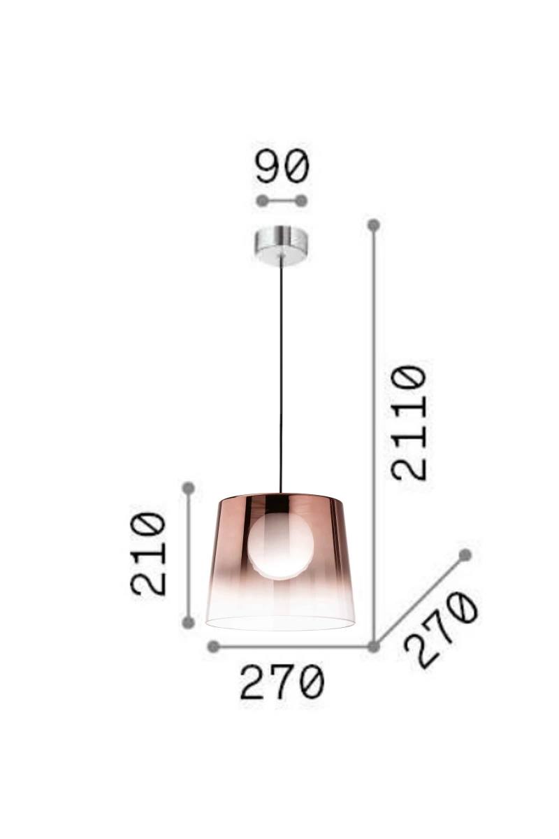  
                        
                        Люстра IDEAL LUX (Італія) 10222    
                         у стилі Модерн.  
                        Тип джерела світла: світлодіодна лампа, змінна.                         Форма: Коло.                         Кольори плафонів і підвісок: Мідь, Прозорий.                         Матеріал: Скло.                          фото 2