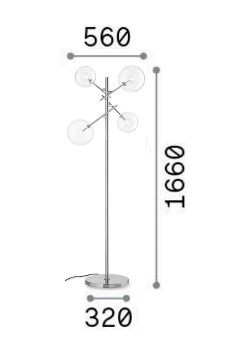  
                        
                        Торшер IDEAL LUX (Италия) 10231    
                         в стиле Хай-тек.  
                        Тип источника света: светодиодная лампа, сменная.                                                 Цвета плафонов и подвесок: Прозрачный.                         Материал: Стекло.                          фото 2
