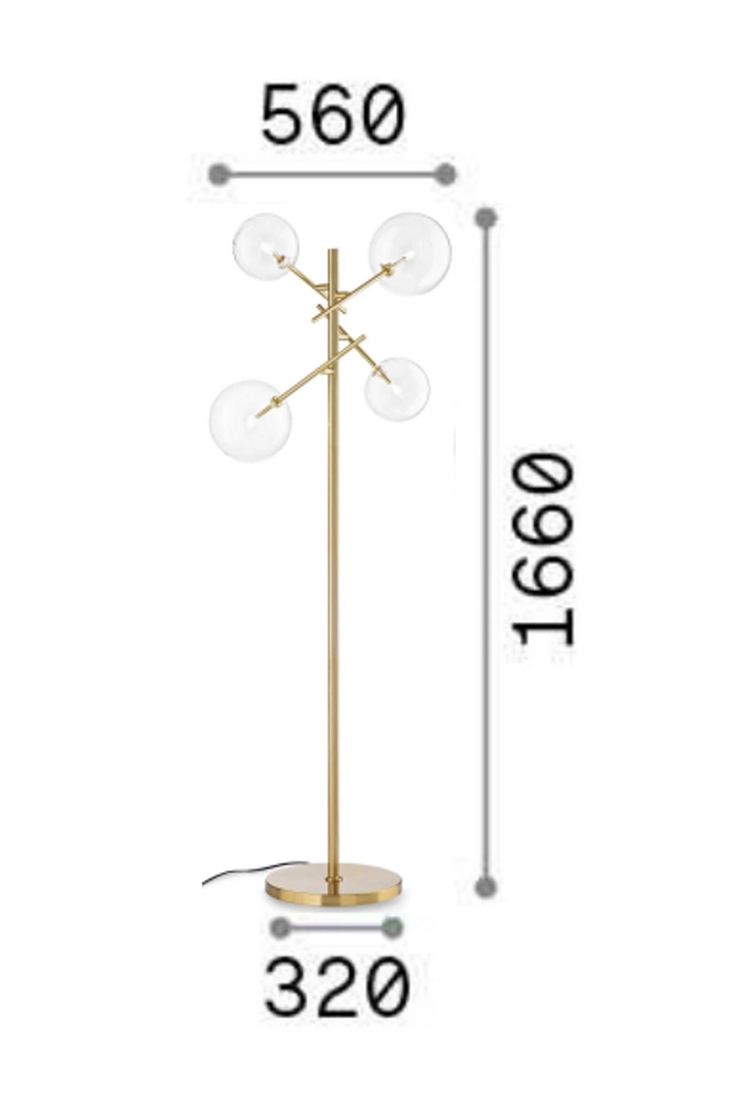   
                        
                        Торшер IDEAL LUX (Італія) 10232    
                         у стилі Хай-тек.  
                        Тип джерела світла: світлодіодна лампа, змінна.                                                 Кольори плафонів і підвісок: Прозорий.                         Матеріал: Скло.                          фото 5
