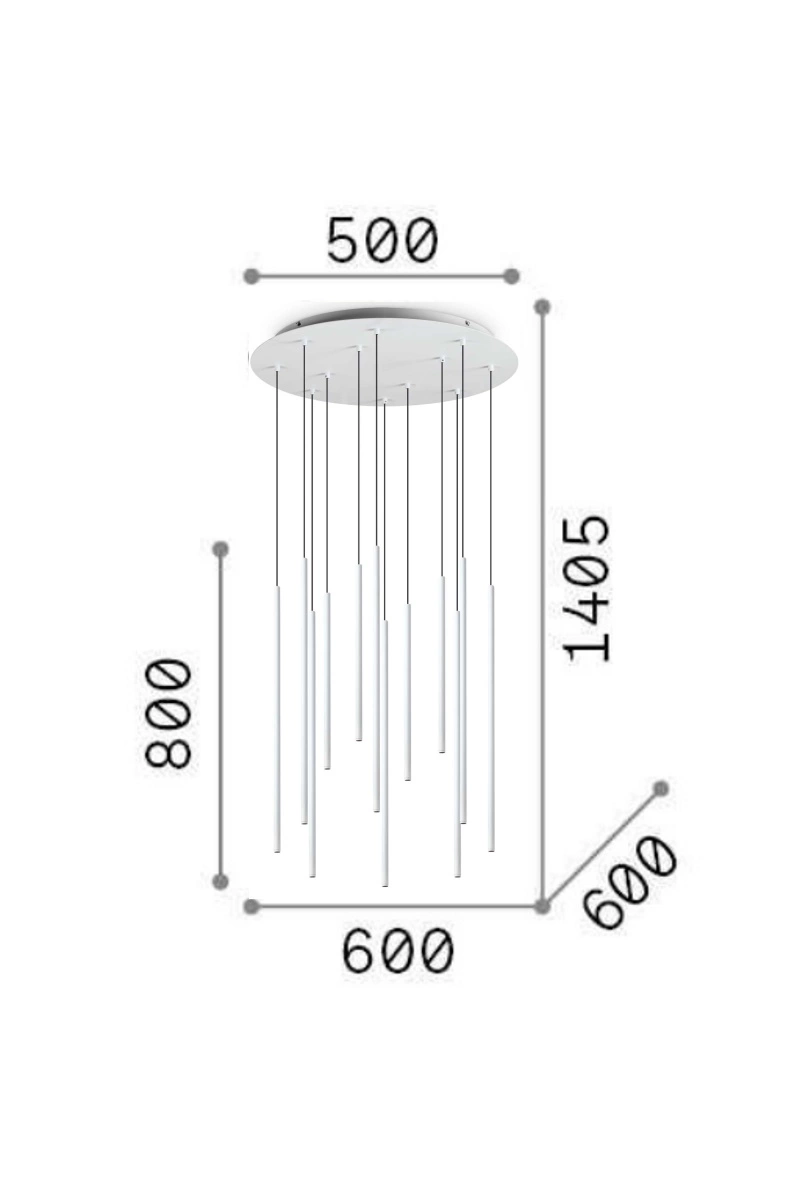   
                        
                        Люстра IDEAL LUX (Италия) 10255    
                         в стиле Хай-тек.  
                        Тип источника света: встроенный led-модуль, несъемный.                         Форма: Круг.                         Цвета плафонов и подвесок: Белый.                         Материал: Алюминий, Пластик.                          фото 2