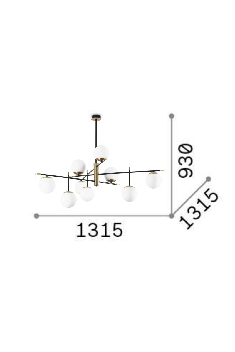   
                        
                        Люстра IDEAL LUX (Італія) 10263    
                         У стилі Лофт, Модерн.  
                        Тип джерела світла: світлодіодна лампа, змінна.                         Форма: Коло.                         Кольори плафонів і підвісок: Білий.                         Матеріал: Скло.                          фото 4