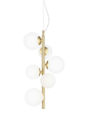   
                        
                        Люстра IDEAL LUX (Італія) 10413    
                         у стилі Модерн.  
                        Тип джерела світла: світлодіодна лампа, змінна.                         Форма: Коло.                         Кольори плафонів і підвісок: Білий.                         Матеріал: Скло.                          фото 1