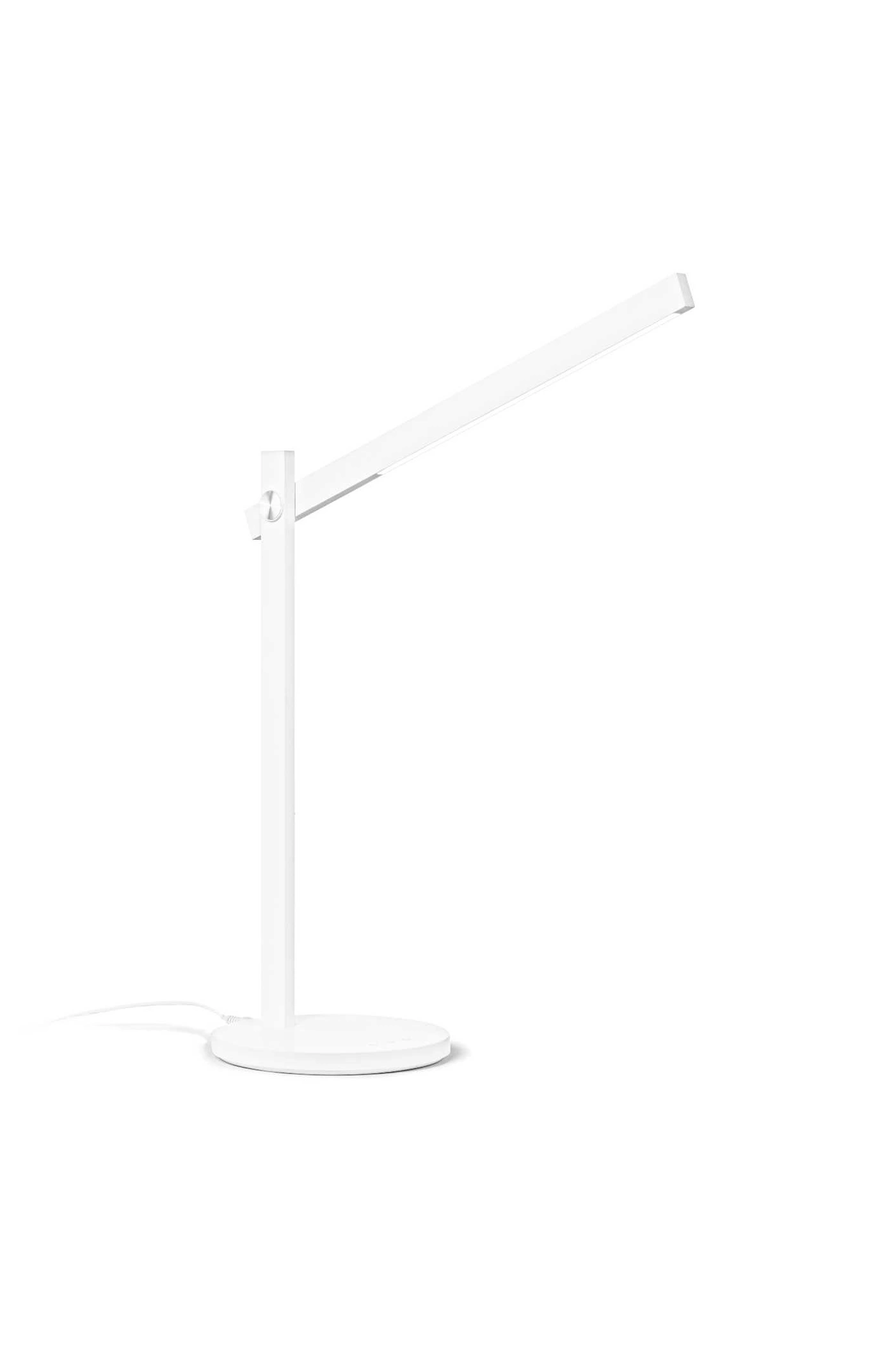   
                        
                        Настольная лампа IDEAL LUX (Италия) 10431    
                         в стиле Хай-тек.  
                        Тип источника света: встроенный led-модуль, несъемный.                                                 Цвета плафонов и подвесок: Белый.                         Материал: Пластик.                          фото 1
