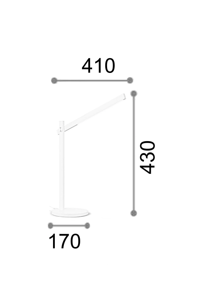   
                        
                        Настольная лампа IDEAL LUX (Италия) 10431    
                         в стиле Хай-тек.  
                        Тип источника света: встроенный led-модуль, несъемный.                                                 Цвета плафонов и подвесок: Белый.                         Материал: Пластик.                          фото 4