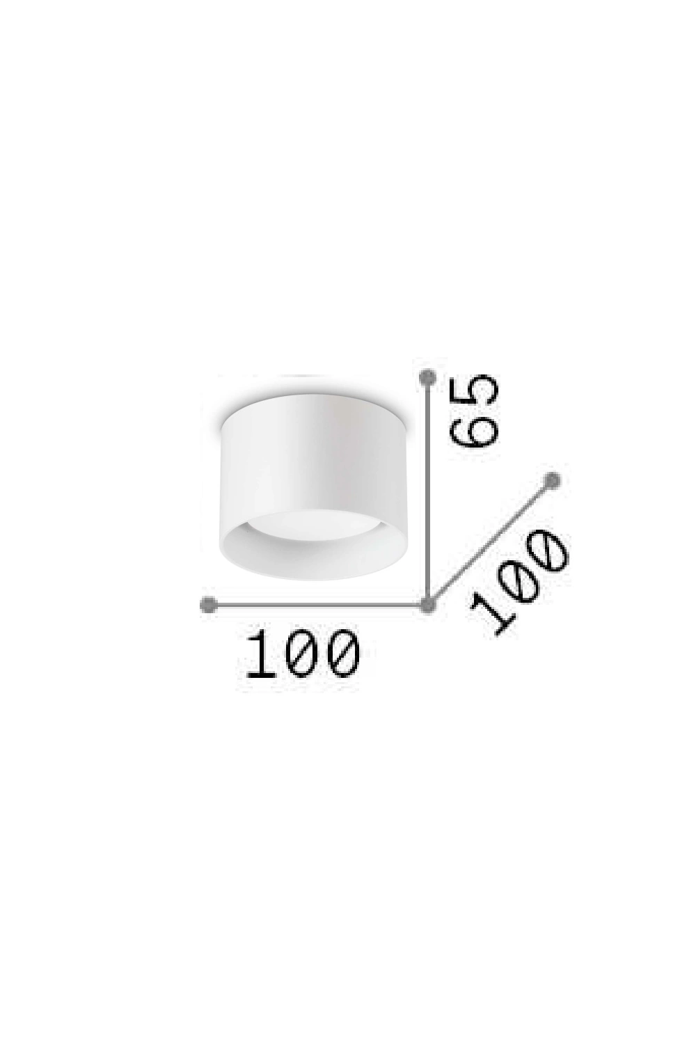   
                        
                        Точечный светильник IDEAL LUX (Италия) 10453    
                         в стиле Хай-тек.  
                        Тип источника света: светодиодная лампа, сменная.                         Форма: Цилиндр.                         Цвета плафонов и подвесок: Белый.                         Материал: Алюминий.                          фото 5