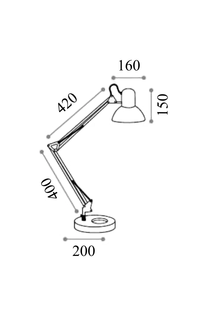   
                        
                        Настільна лампа IDEAL LUX (Італія) 10465    
                         у стилі Хай-тек.  
                        Тип джерела світла: світлодіодна лампа, змінна.                                                 Кольори плафонів і підвісок: Чорний, Білий.                         Матеріал: Метал.                          фото 2