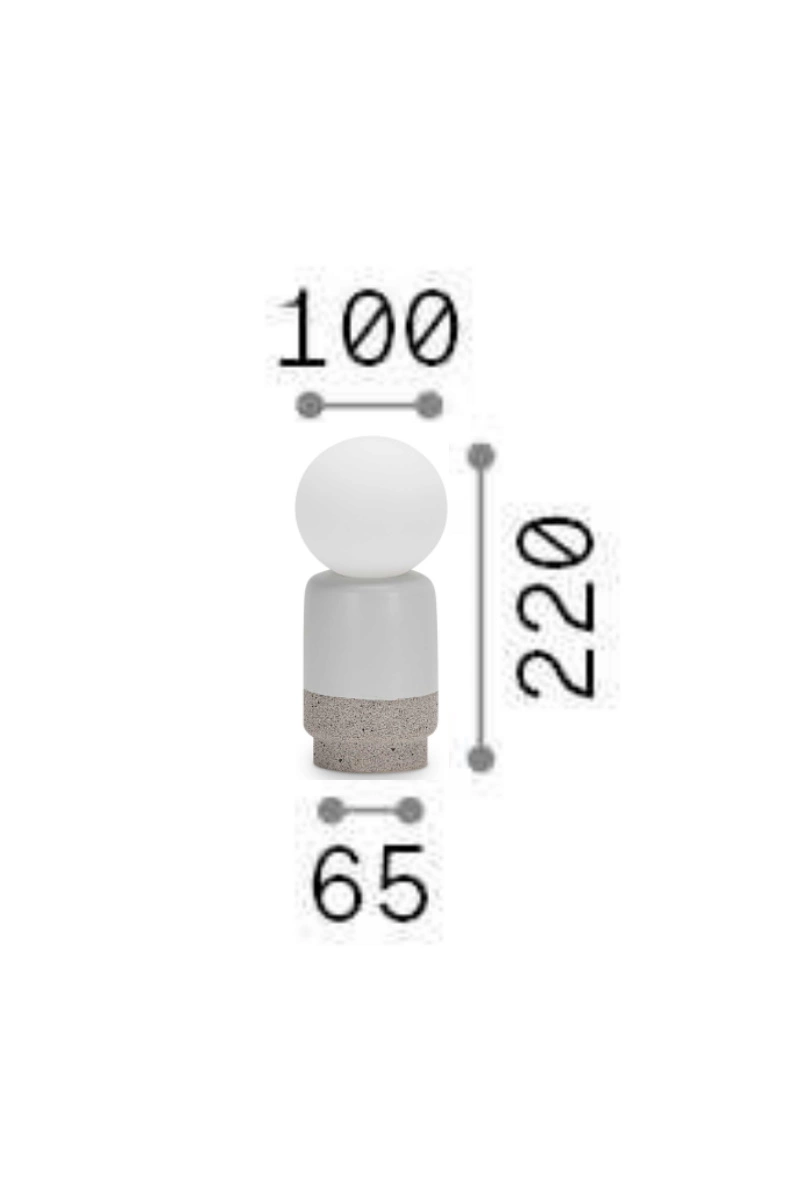   
                        
                        Настільна лампа IDEAL LUX (Італія) 10635    
                         у стилі Модерн.  
                        Тип джерела світла: світлодіодна лампа, змінна.                                                 Кольори плафонів і підвісок: Білий.                         Матеріал: Скло.                          фото 3