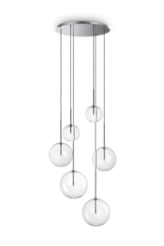   
                        
                        Люстра IDEAL LUX (Італія) 10672    
                         у стилі Хай-тек.  
                        Тип джерела світла: світлодіодна лампа, змінна.                         Форма: Коло.                         Кольори плафонів і підвісок: Прозорий.                         Матеріал: Скло.                          фото 1