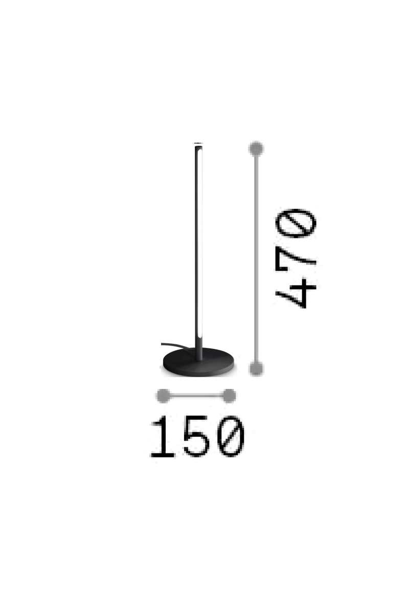   
                        
                        Настільна лампа IDEAL LUX (Італія) 10688    
                         у стилі Хай-тек.  
                        Тип джерела світла: вбудований led-модуль, незмінний.                                                 Кольори плафонів і підвісок: Чорний.                         Матеріал: Метал.                          фото 3
