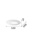   
                        
                        Светильник потолочный IDEAL LUX (Италия) 10745    
                         в стиле Хай-тек.  
                        Тип источника света: встроенный led-модуль, несъемный.                         Форма: Круг.                         Цвета плафонов и подвесок: Белый.                         Материал: Пластик.                          фото 3