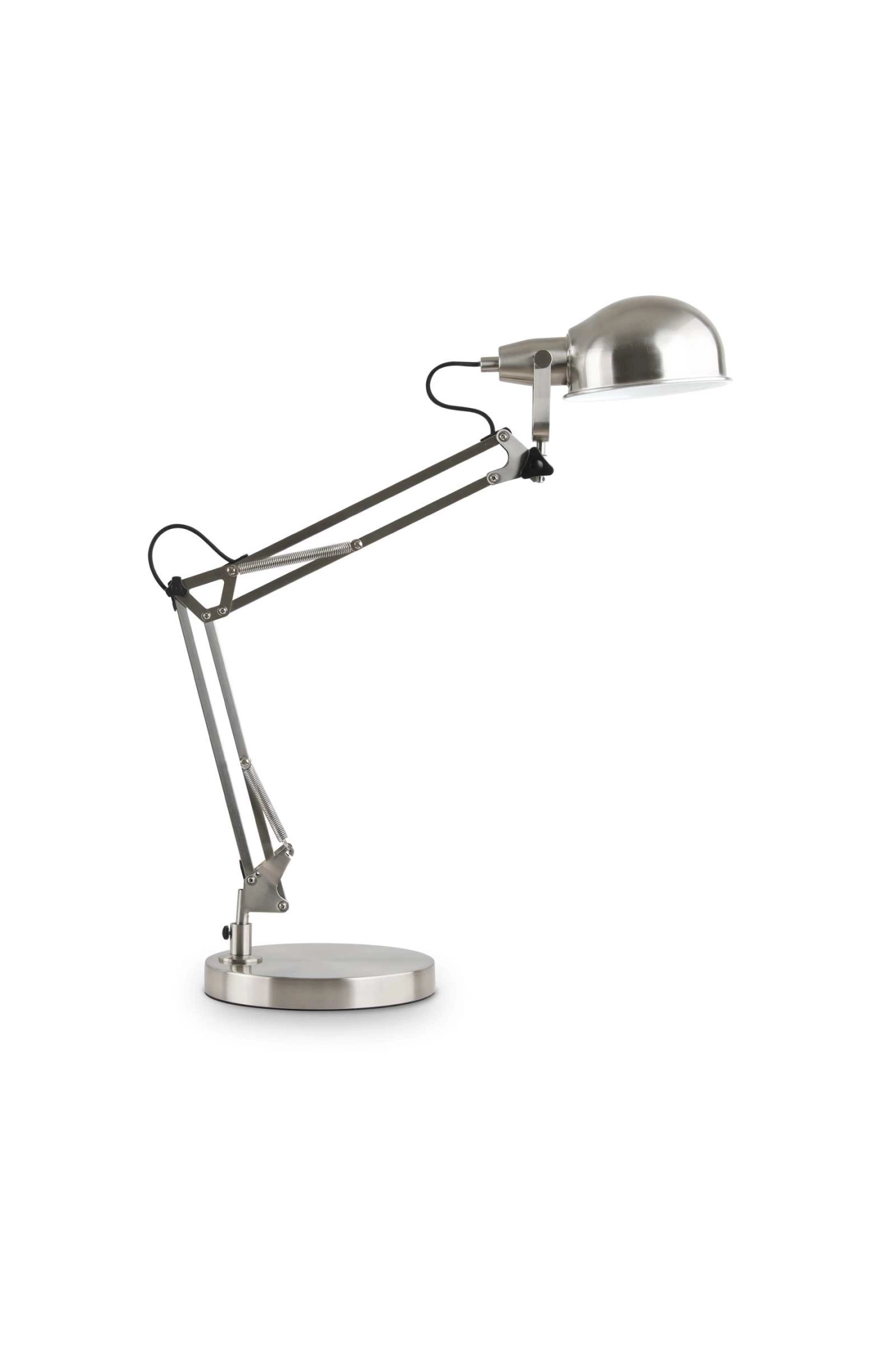   
                        
                        Настільна лампа IDEAL LUX (Італія) 10755    
                         у стилі Хай-тек.  
                        Тип джерела світла: світлодіодна лампа, змінна.                                                 Кольори плафонів і підвісок: Нікель/Хром.                         Матеріал: Метал.                          фото 1