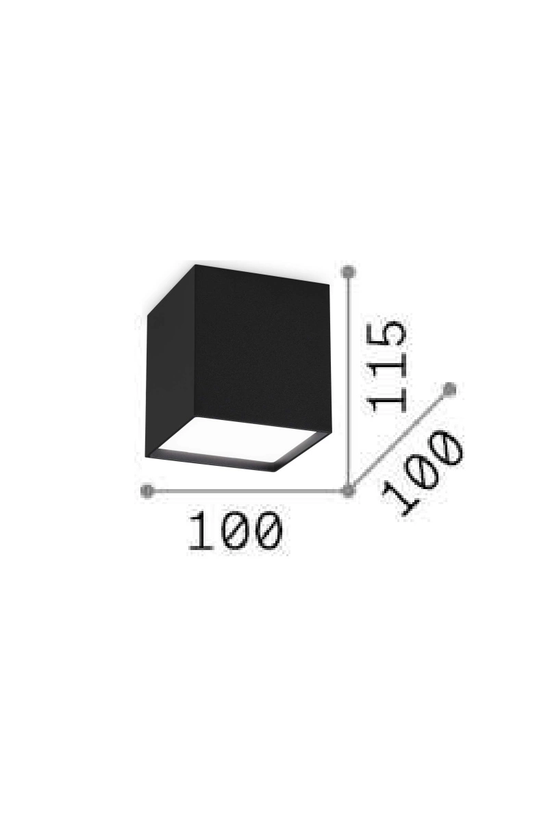   
                        
                        Точечный светильник IDEAL LUX (Италия) 10774    
                         в стиле Хай-тек.  
                        Тип источника света: встроенный led-модуль, несъемный.                         Форма: Куб.                         Цвета плафонов и подвесок: Черный.                         Материал: Пластик.                          фото 3