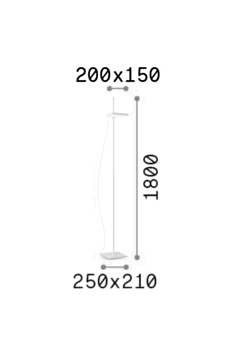   
                        
                        Торшер IDEAL LUX (Італія) 10775    
                         у стилі Хай-тек.  
                        Тип джерела світла: вбудований led-модуль, незмінний.                                                 Кольори плафонів і підвісок: Білий.                         Матеріал: Метал, Пластик.                          фото 2