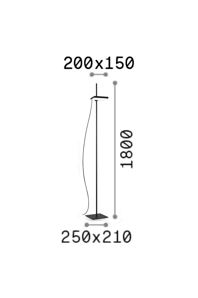   
                        
                        Торшер IDEAL LUX (Італія) 10776    
                         у стилі Хай-тек.  
                        Тип джерела світла: вбудований led-модуль, незмінний.                                                 Кольори плафонів і підвісок: Чорний, Білий.                         Матеріал: Метал, Пластик.                          фото 4