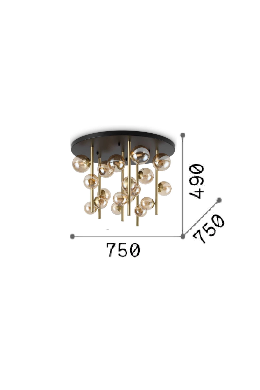   
                        
                        Люстра IDEAL LUX (Италия) 10853    
                         в стиле Хай-тек.  
                        Тип источника света: светодиодная лампа, сменная.                         Форма: Круг.                         Цвета плафонов и подвесок: Янтарный.                         Материал: Стекло.                          фото 2
