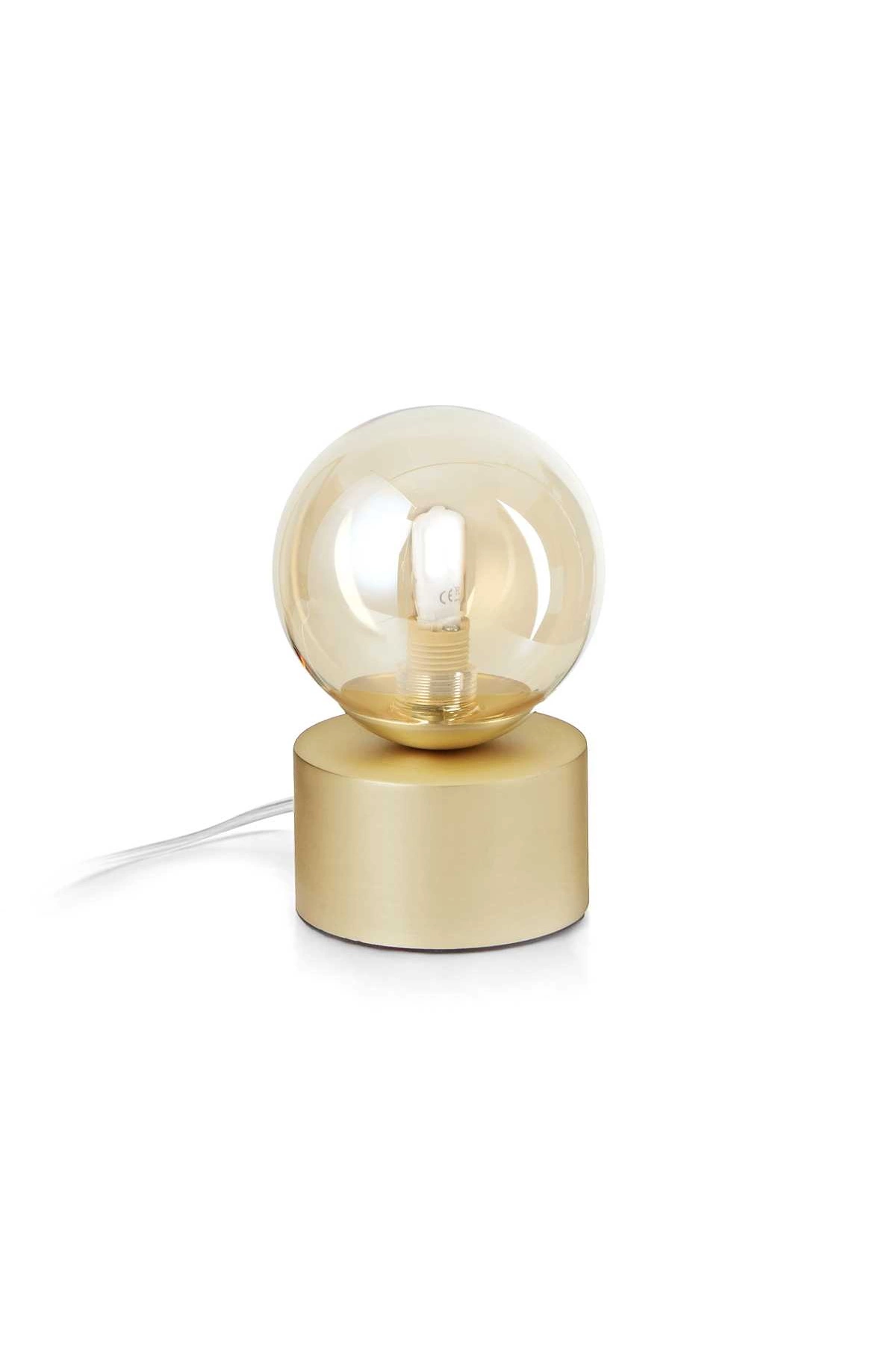   
                        
                        Настільна лампа IDEAL LUX (Італія) 10878    
                         у стилі Хай-тек.  
                        Тип джерела світла: світлодіодна лампа, змінна.                                                 Кольори плафонів і підвісок: Бурштиновий (янтарний).                         Матеріал: Скло.                          фото 1