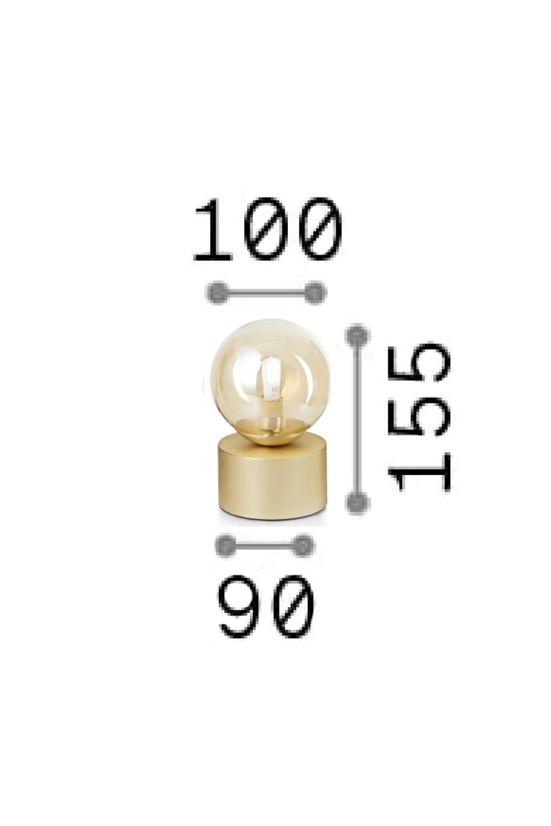   
                        
                        Настольная лампа IDEAL LUX (Италия) 10878    
                         в стиле Хай-тек.  
                        Тип источника света: светодиодная лампа, сменная.                                                 Цвета плафонов и подвесок: Янтарный.                         Материал: Стекло.                          фото 2