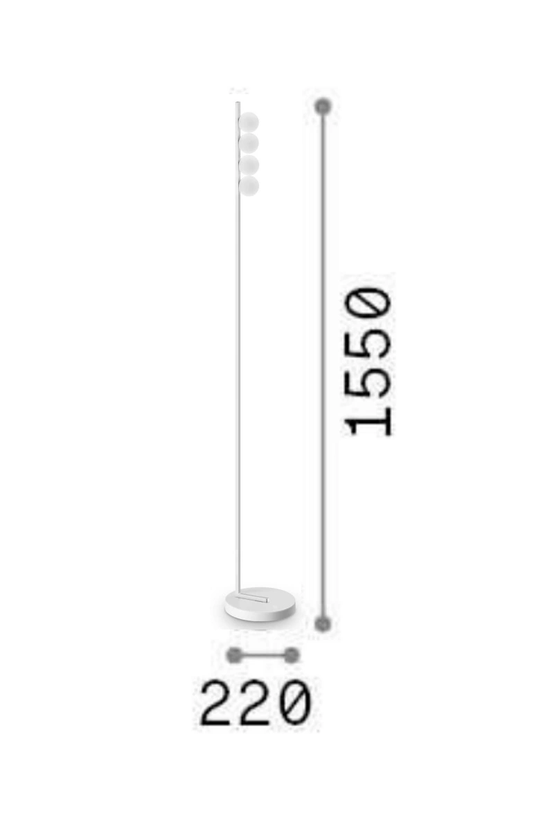   
                        
                        Торшер IDEAL LUX (Італія) 10900    
                         у стилі Модерн.  
                        Тип джерела світла: вбудований led-модуль, незмінний.                                                 Кольори плафонів і підвісок: Білий.                         Матеріал: Скло.                          фото 2