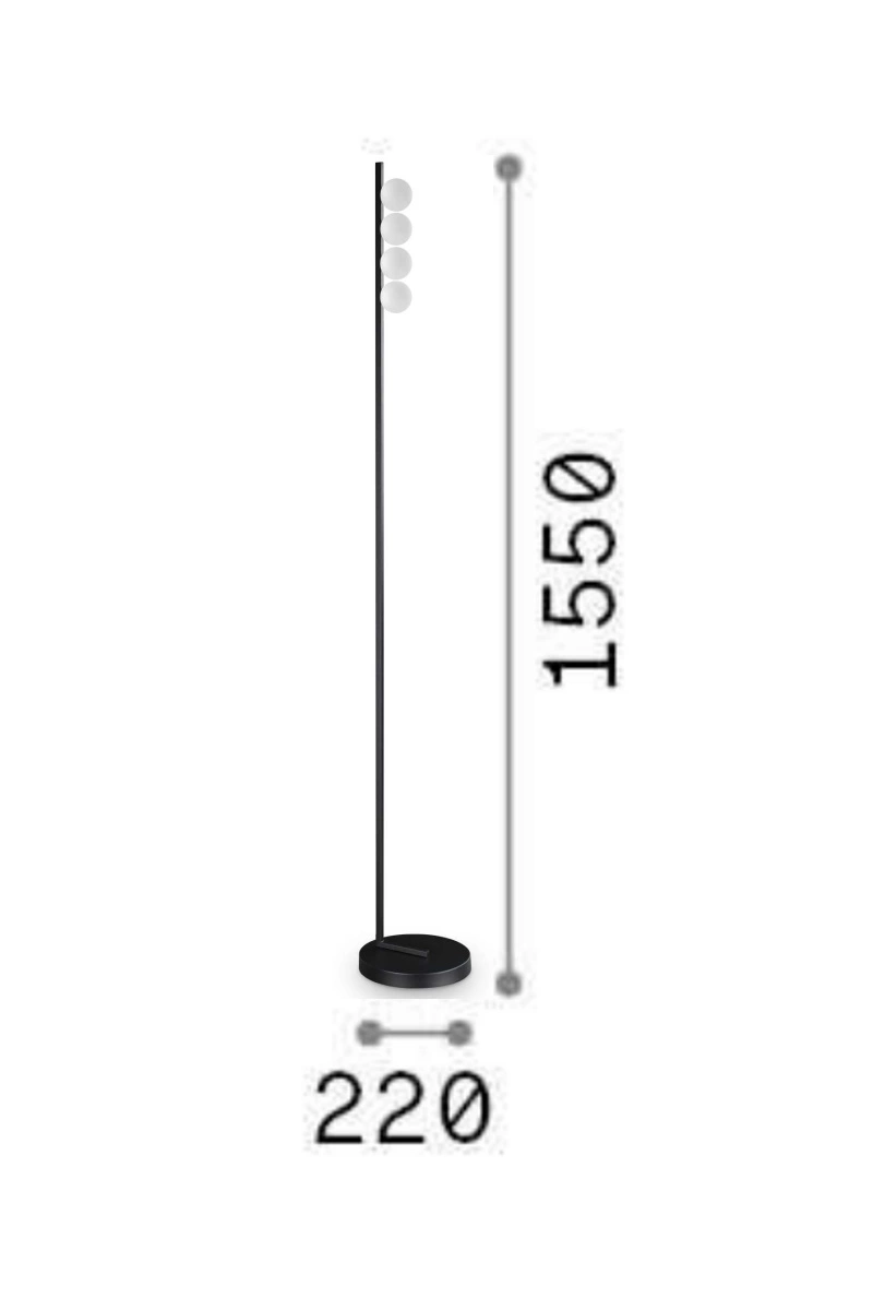   
                        
                        Торшер IDEAL LUX (Италия) 10902    
                         в стиле Модерн.  
                        Тип источника света: встроенный led-модуль, несъемный.                                                 Цвета плафонов и подвесок: Белый.                         Материал: Стекло.                          фото 4