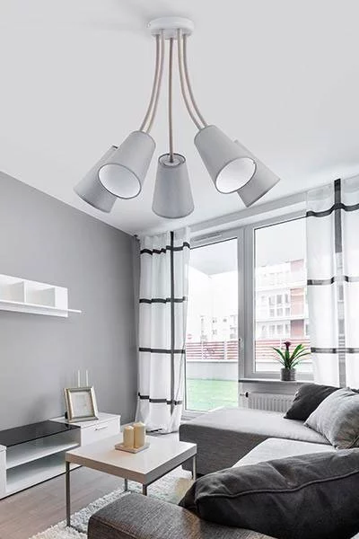   
                        
                        Люстра TK LIGHTING (Польща) 11649    
                         У стилі Модерн.  
                        Тип джерела світла: світлодіодна лампа, змінна.                         Форма: Коло.                         Кольори плафонів і підвісок: Сірий.                         Матеріал: Тканина, Пластик.                          фото 2