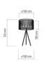   
                        Настольная лампа TK LIGHTING  (Польша) 11903    
                         в стиле модерн.  
                        Тип источника света: светодиодные led, энергосберегающие, накаливания.                                                 Цвета плафонов и подвесок: черный.                         Материал: металл, ткань.                          фото 2