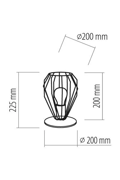   
                        Настільна лампа TK LIGHTING (Польща) 11949    
                         у стилі Лофт, Скандинавський.  
                        Тип джерела світла: світлодіодна лампа, змінна.                                                 Кольори плафонів і підвісок: Чорний.                         Матеріал: Метал.                          фото 2
