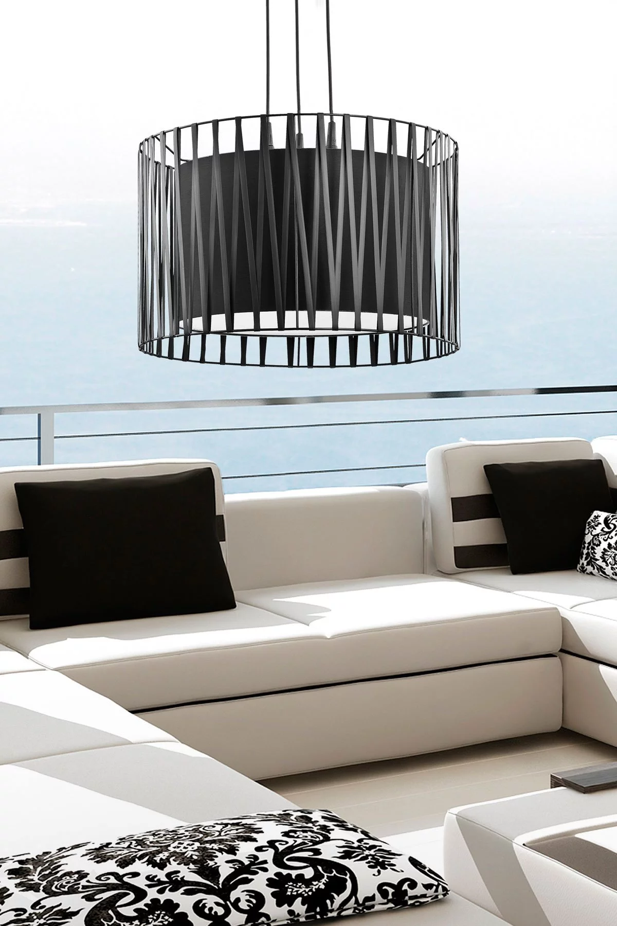   
                        
                        Люстра TK LIGHTING (Польща) 11959    
                         У стилі Модерн.  
                        Тип джерела світла: світлодіодна лампа, змінна.                         Форма: Коло.                         Кольори плафонів і підвісок: Чорний.                         Матеріал: Метал, Тканина.                          фото 2