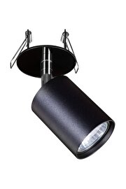  
                        Точковий світильник NOWODVORSKI (Польща) 12321    
                         у стилі хай-тек.  
                        Тип джерела світла: cвітлодіодні led, галогенні.                         Форма: циліндр.                         Кольори плафонів і підвісок: чорний.                         Матеріал: сталь.                          фото 1