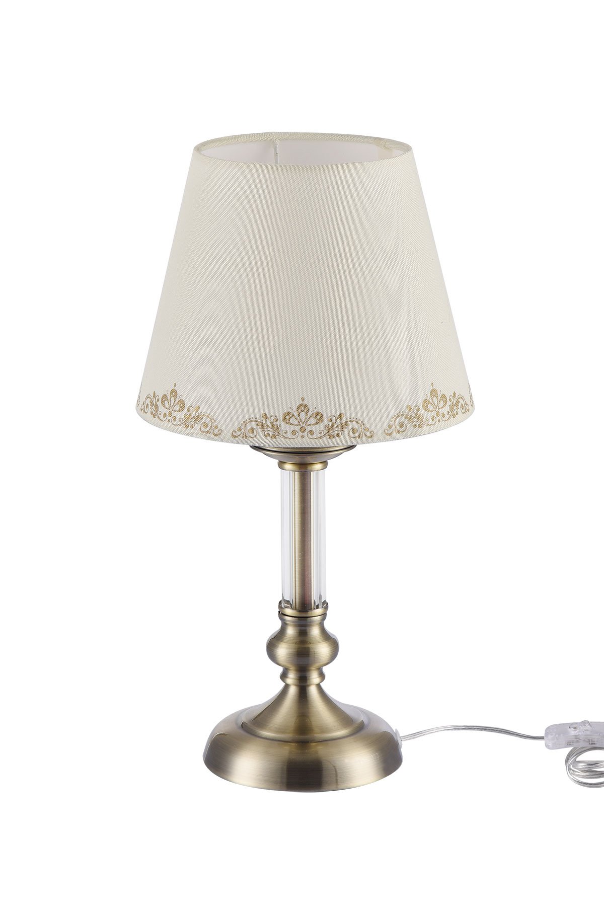   
                        Настільна лампа FREYA (Німеччина) 12353    
                         у стилі класика.  
                        Тип джерела світла: cвітлодіодні led, енергозберігаючі, розжарювання.                                                 Кольори плафонів і підвісок: бежевий, малюнок.                         Матеріал: тканина.                          фото 4