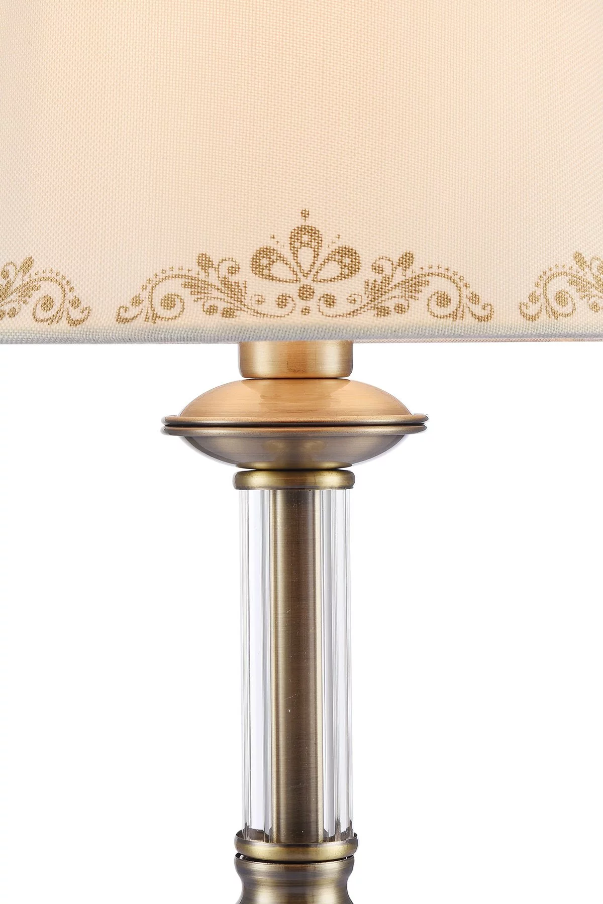   
                        Настільна лампа FREYA (Німеччина) 12353    
                         у стилі Класика.  
                        Тип джерела світла: світлодіодна лампа, змінна.                                                 Кольори плафонів і підвісок: Бежевий, Малюнок.                         Матеріал: Тканина.                          фото 6
