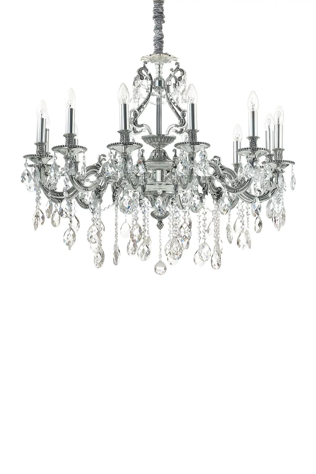   
                        
                        Кришталева люстра IDEAL LUX (Італія) 12393    
                         У стилі Класика.  
                        Тип джерела світла: світлодіодна лампа, змінна.                         Форма: Коло.                         Кольори плафонів і підвісок: Прозорий.                         Матеріал: Кришталь.                          фото 1