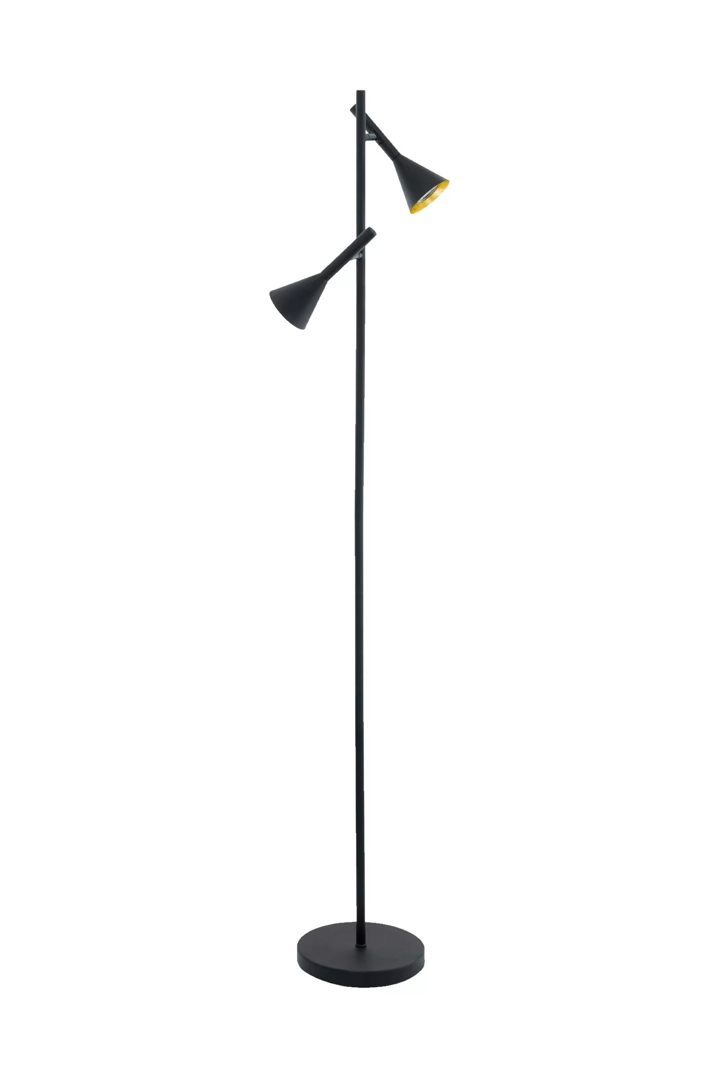   
                        
                        Торшер EGLO (Австрия) 12888    
                         в стиле Лофт.  
                        Тип источника света: светодиодная лампа, сменная.                                                 Цвета плафонов и подвесок: Черный, Золото.                         Материал: Сталь.                          фото 1