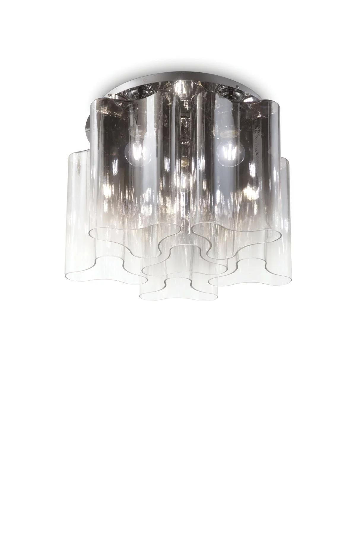   
                        Люстра IDEAL LUX (Італія) 13199    
                         у стилі Модерн.  
                        Тип джерела світла: світлодіодна лампа, змінна.                         Форма: Коло.                         Кольори плафонів і підвісок: Сірий, Прозорий.                         Матеріал: Скло.                          фото 1
