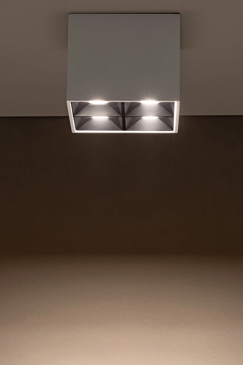   
                        
                        Точечный светильник NOWODVORSKI (Польша) 13258    
                         в стиле Хай-тек.  
                        Тип источника света: встроенный led-модуль, несъемный.                         Форма: Куб.                         Цвета плафонов и подвесок: Белый, Серый.                         Материал: Алюминий.                          фото 2