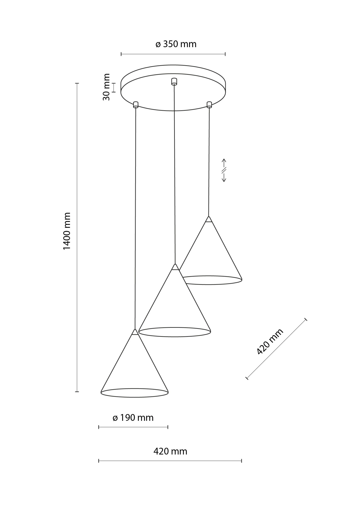   
                        
                        Люстра TK LIGHTING (Польша) 13933    
                         В стиле Лофт.  
                        Тип источника света: светодиодная лампа, сменная.                         Форма: Круг.                         Цвета плафонов и подвесок: Белый.                         Материал: Сталь, Пластик.                          фото 7