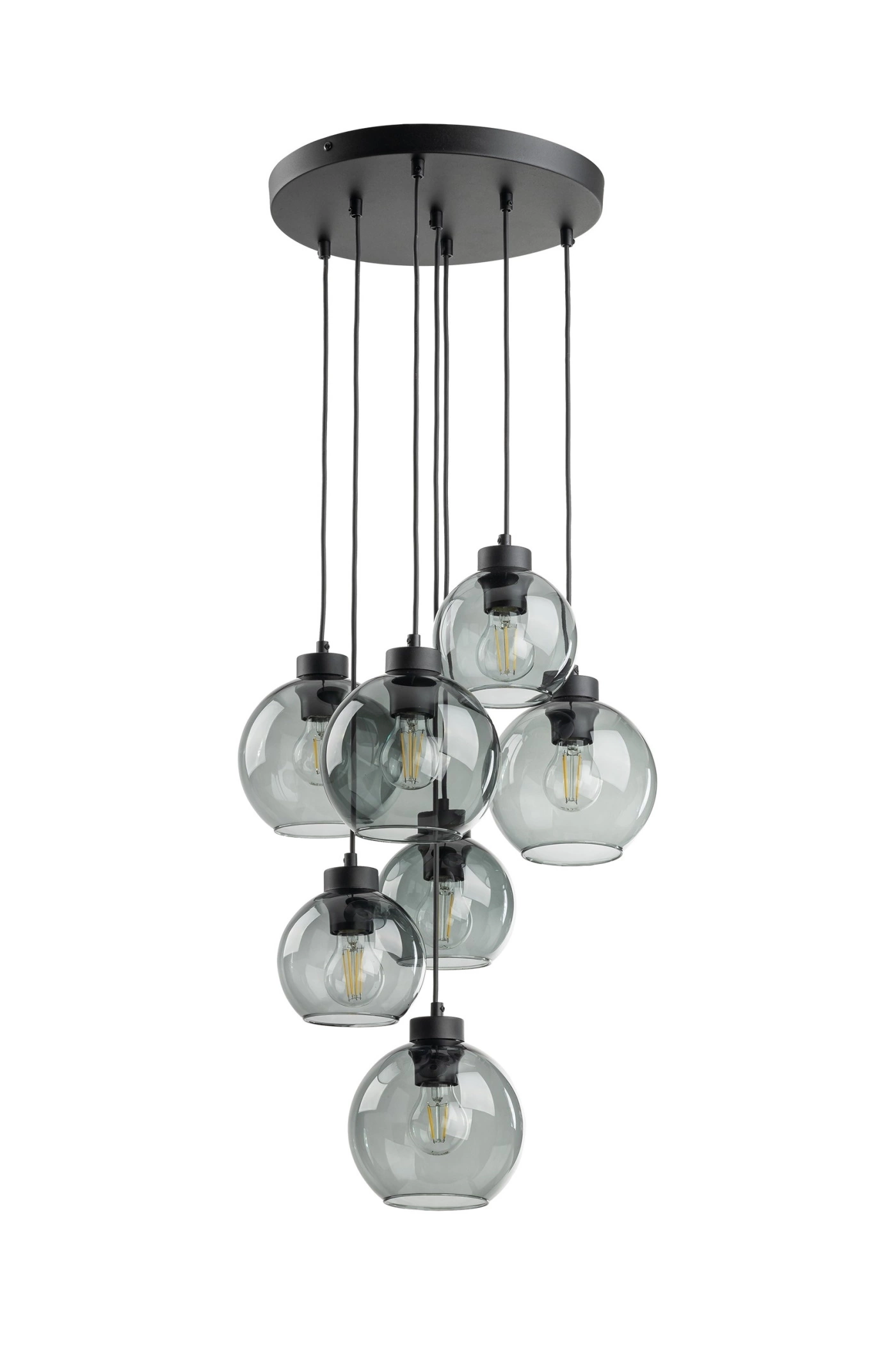   
                        
                        Люстра TK LIGHTING (Польща) 13953    
                         У стилі Модерн, Хай-тек.  
                        Тип джерела світла: світлодіодна лампа, змінна.                         Форма: Коло.                         Кольори плафонів і підвісок: Сірий.                         Матеріал: Скло.                          фото 2