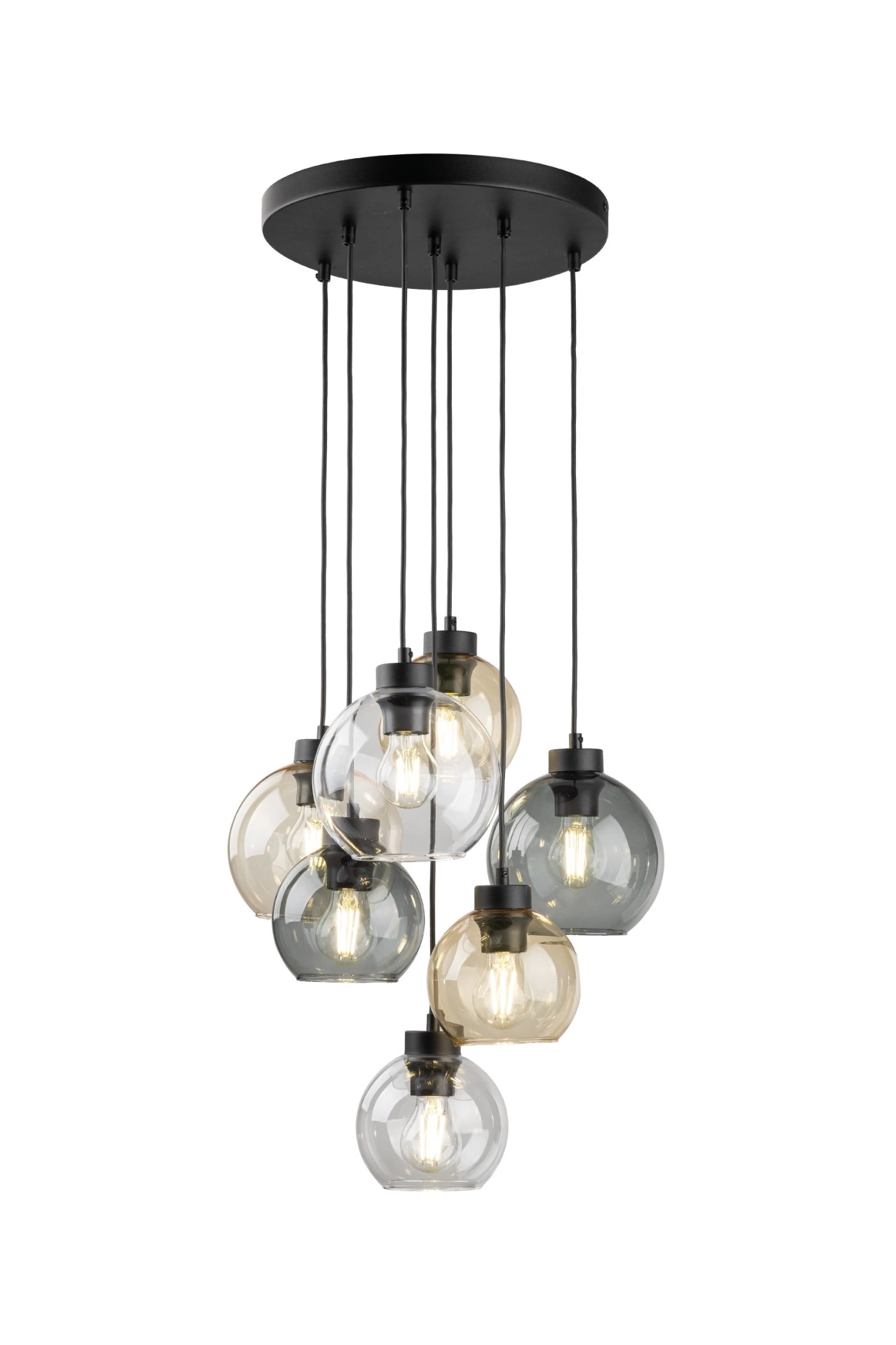   
                        
                        Люстра TK LIGHTING (Польща) 13955    
                         У стилі Хай-тек.  
                        Тип джерела світла: світлодіодна лампа, змінна.                         Форма: Коло.                         Кольори плафонів і підвісок: Прозорий, Жовтий, Сірий.                         Матеріал: Скло.                          фото 2