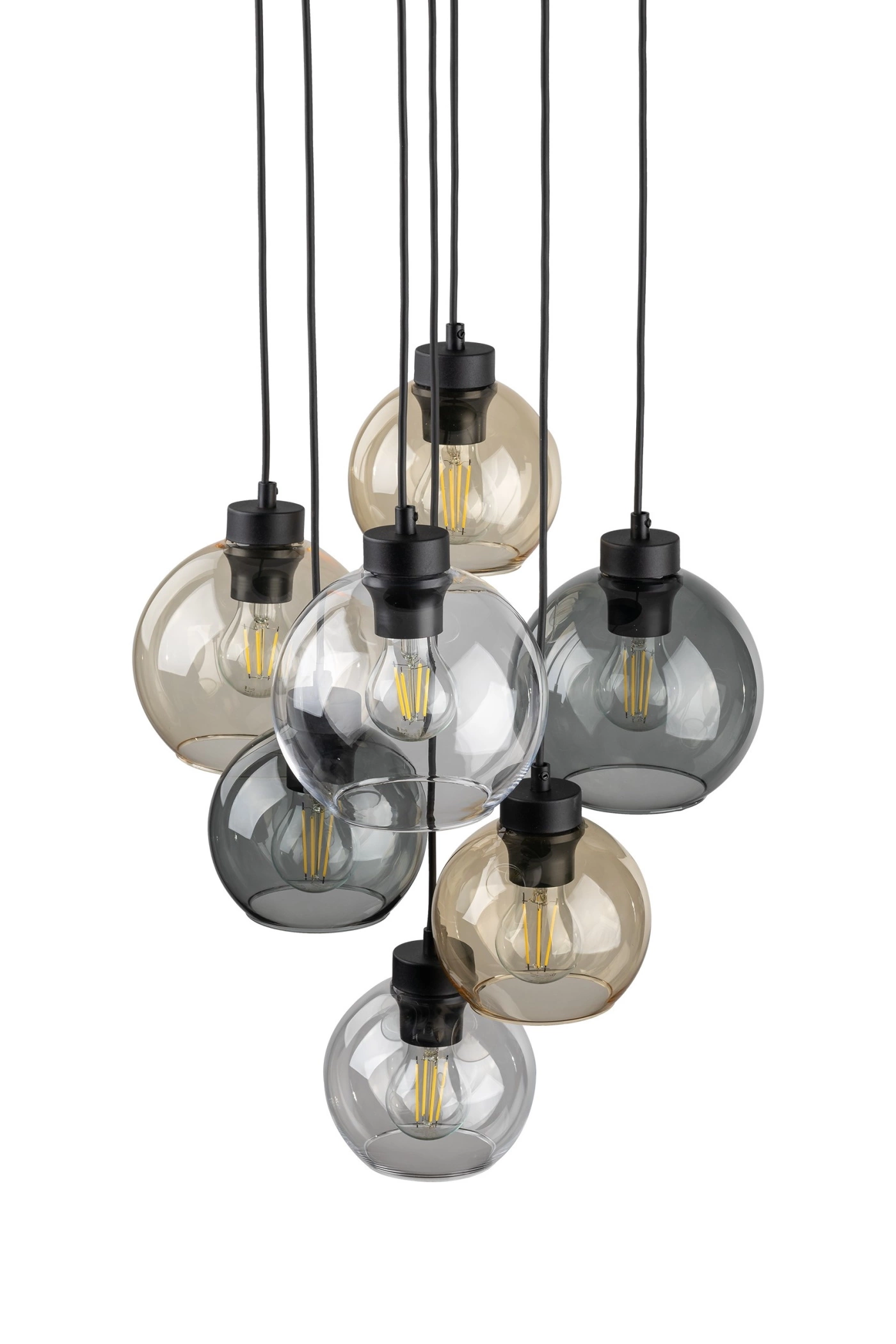   
                        
                        Люстра TK LIGHTING (Польща) 13955    
                         У стилі Хай-тек.  
                        Тип джерела світла: світлодіодна лампа, змінна.                         Форма: Коло.                         Кольори плафонів і підвісок: Прозорий, Жовтий, Сірий.                         Матеріал: Скло.                          фото 7