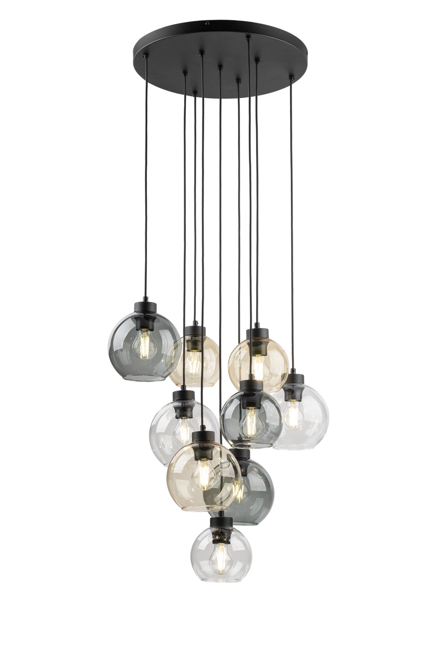   
                        
                        Люстра TK LIGHTING (Польща) 13959    
                         У стилі Хай-тек.  
                        Тип джерела світла: світлодіодна лампа, змінна.                         Форма: Коло.                         Кольори плафонів і підвісок: Прозорий, Жовтий, Сірий.                         Матеріал: Скло.                          фото 2