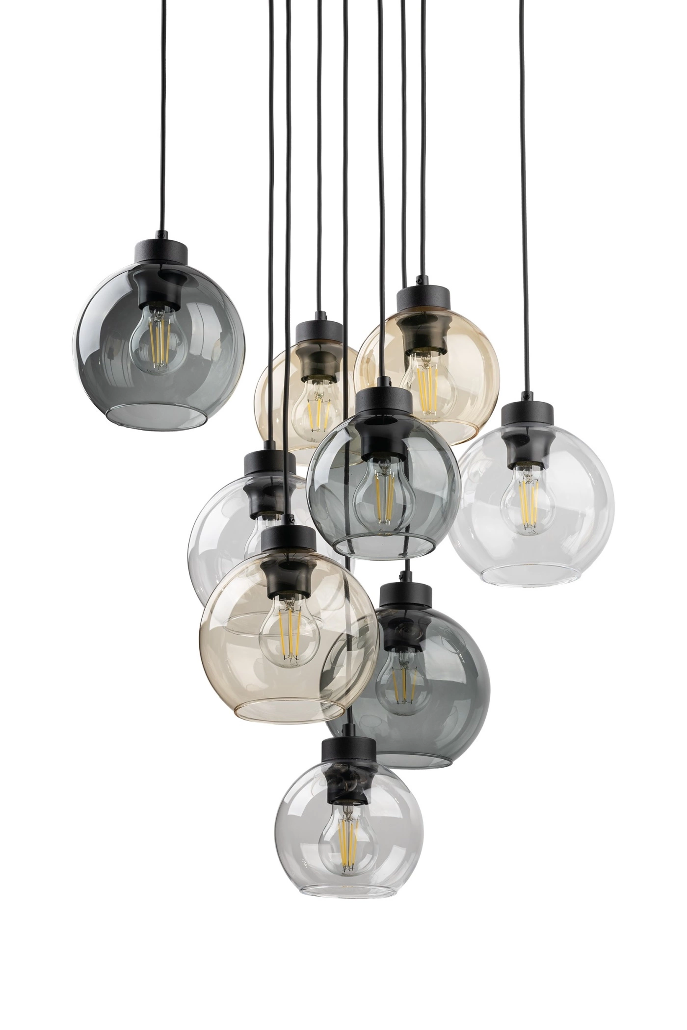   
                        
                        Люстра TK LIGHTING (Польща) 13959    
                         У стилі Хай-тек.  
                        Тип джерела світла: світлодіодна лампа, змінна.                         Форма: Коло.                         Кольори плафонів і підвісок: Прозорий, Жовтий, Сірий.                         Матеріал: Скло.                          фото 4