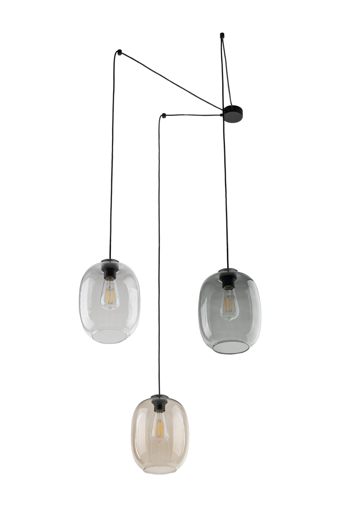   
                        
                        Люстра TK LIGHTING (Польща) 14002    
                         У стилі Хай-тек.  
                        Тип джерела світла: світлодіодна лампа, змінна.                         Форма: Павук.                         Кольори плафонів і підвісок: Прозорий, Жовтий, Сірий.                         Матеріал: Скло.                          фото 4