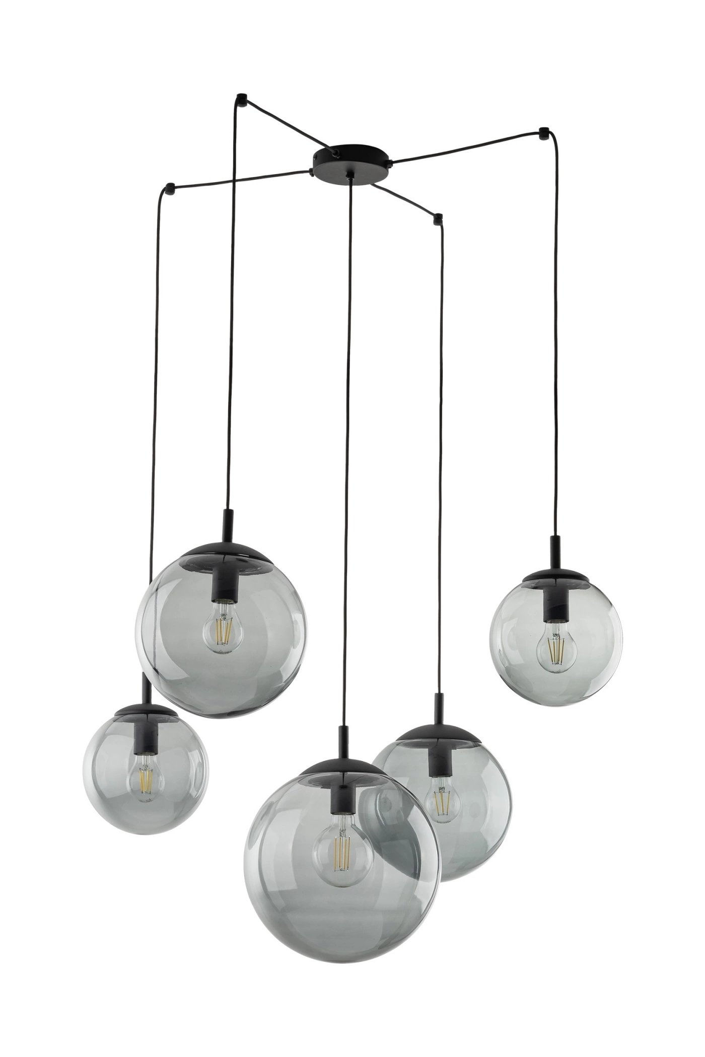   
                        
                        Люстра TK LIGHTING (Польща) 14030    
                         У стилі Хай-тек.  
                        Тип джерела світла: світлодіодна лампа, змінна.                         Форма: Коло.                         Кольори плафонів і підвісок: Сірий.                         Матеріал: Скло.                          фото 2