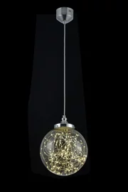   
                        Люстра FREYA (Німеччина) 14154    
                         у стилі Хай-тек.  
                        Тип джерела світла: вбудований led-модуль, незмінний.                         Форма: Куля.                         Кольори плафонів і підвісок: Прозорий.                         Матеріал: Скло.                          фото 1