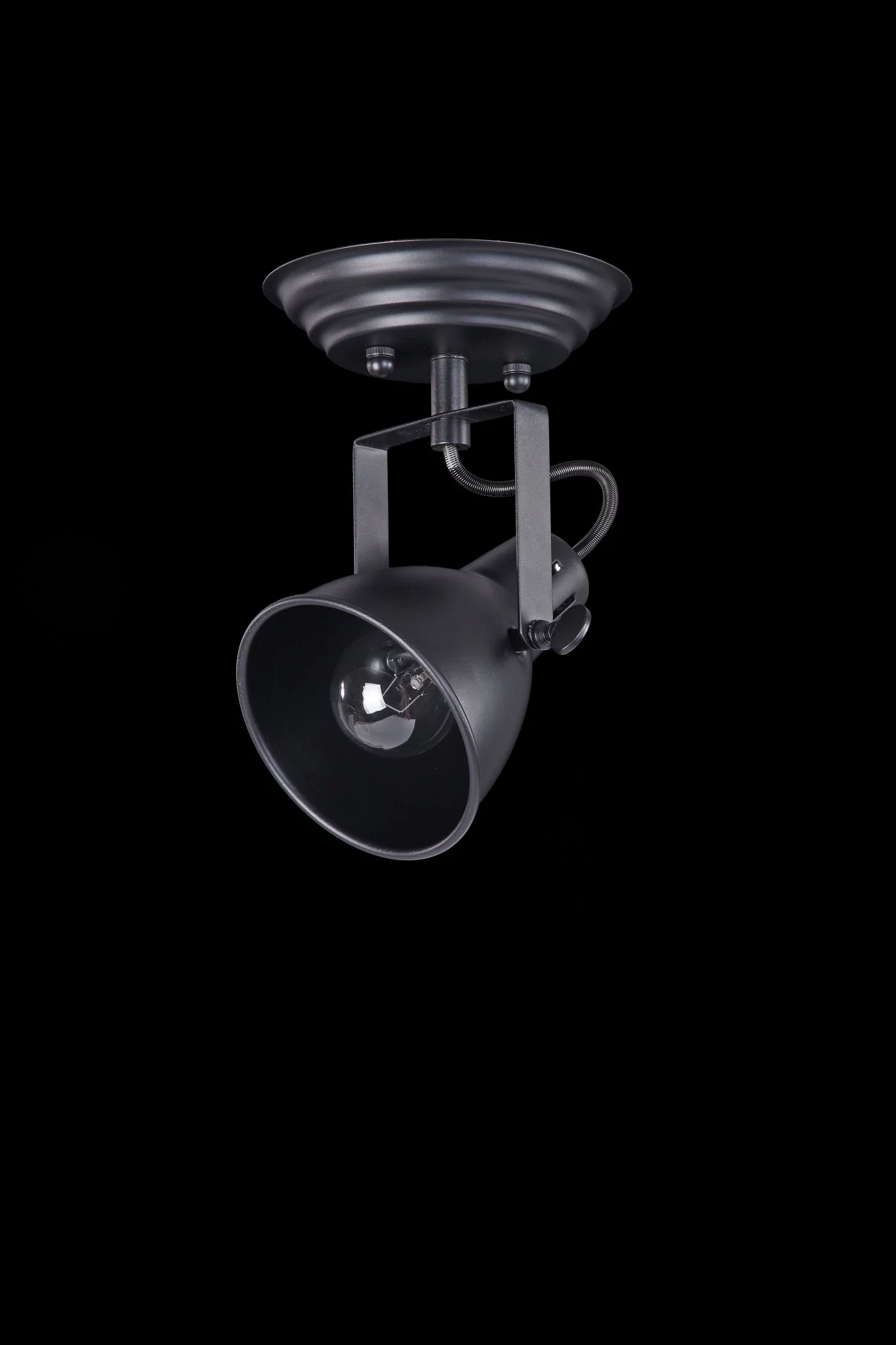   
                        Точечный светильник FREYA  (Германия) 14310    
                         в стиле лофт.  
                        Тип источника света: светодиодные led, энергосберегающие, накаливания.                         Форма: круг.                         Цвета плафонов и подвесок: черный.                         Материал: сталь.                          фото 6