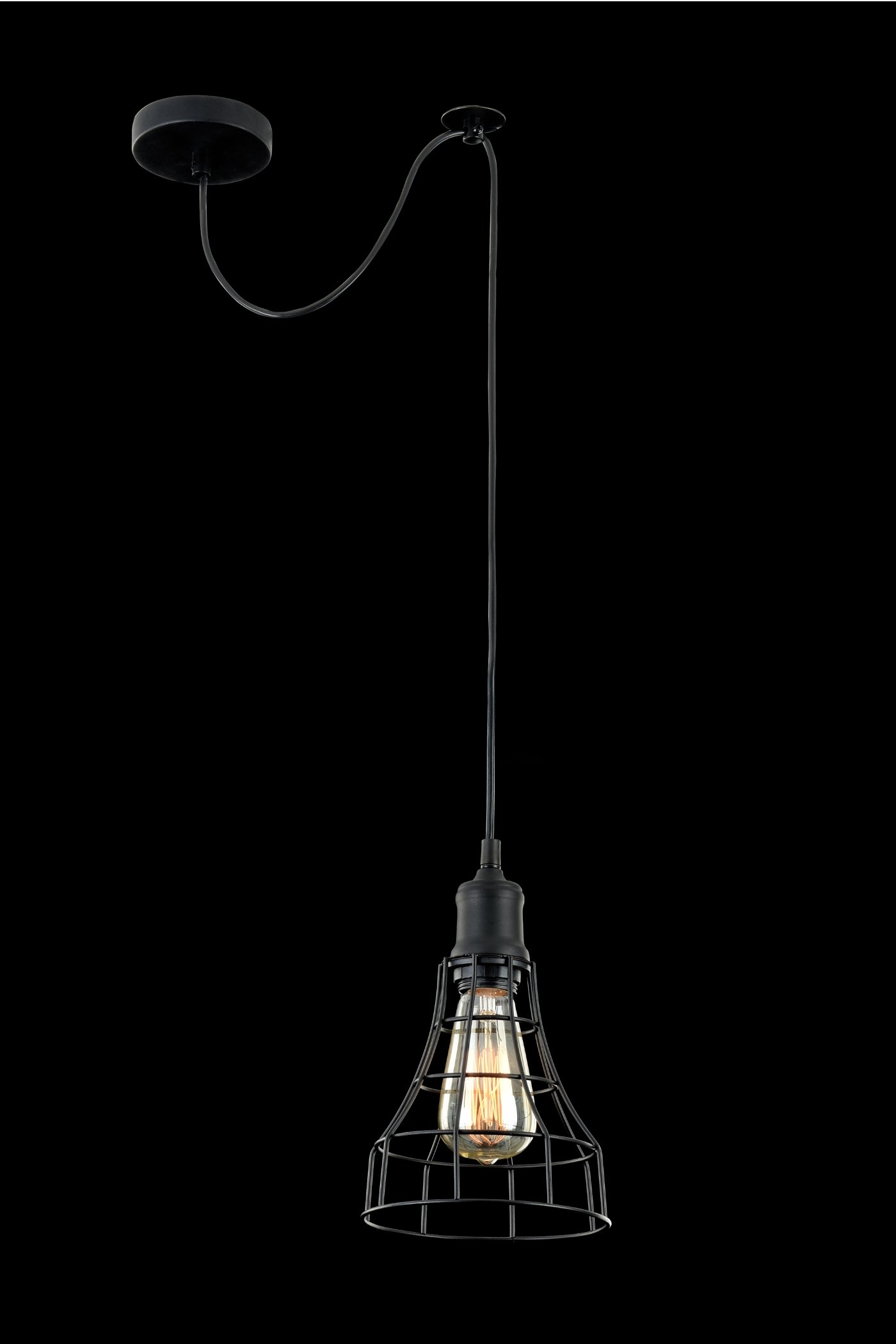   
                        Люстра MAYTONI (Німеччина) 14346    
                         у стилі лофт, скандинавський.  
                        Тип джерела світла: cвітлодіодні led, енергозберігаючі, розжарювання.                         Форма: коло.                         Кольори плафонів і підвісок: чорний.                         Матеріал: метал.                          фото 2