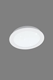   
                        Точковий світильник EGLO (Австрія) 14578    
                         у стилі хай-тек.  
                        Тип джерела світла: вбудовані світлодіоди led.                         Форма: коло.                         Кольори плафонів і підвісок: білий.                         Матеріал: пластик.                          фото 1