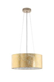   
                        Люстра EGLO (Австрія) 14688    
                         у стилі модерн.  
                        Тип джерела світла: cвітлодіодні led, енергозберігаючі, розжарювання.                         Форма: коло.                         Кольори плафонів і підвісок: золото, білий.                         Матеріал: тканина.                          фото 1